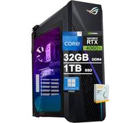 ASUS ROG Strix G16CH Gaming Desktop | Intel 16-core i7-13700F (>i9-12900F) | 32GB DDR4 1TB SSD | Geforce RTX 4060 Ti Dual 8GB | Aura Sync Lighting Wi-Fi6E 750W PSU (80+ Gold) Win11Pro w/DLCA Accessory