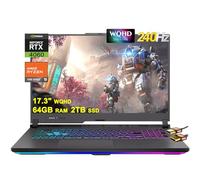 Asus ROG Strix G17 G713 Gaming Laptop 17.3" WQHD IPS 240Hz AMD 12-Core Ryzen 9 7845HX (Beat i9-12900H) 64GB DDR5 2TB SSD GeForce RTX 4060 8GB USB-C RGB Backlit Fast Charging Win11 Black + HDMI Cable