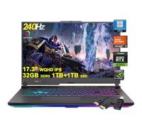 ASUS ROG Strix G17 G713 Gaming Laptop | 17.3" WQHD IPS 240Hz G-Sync | AMD 12-Core Ryzen 9 7845HX >i9-12900H | 32GB DDR5 1TB+1TB SSD | GeForce RTX 4060 8GB | USB-C RGB Backlit Win11Pro DLCA Accessory