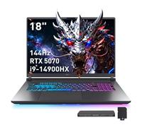 ASUS ROG Strix G18 18" 144Hz WUXGA Gaming Laptop, Intel i9-14900HX, GeForce RTX 5070, 64GB RAM, 3TB Storage (2TB SSD+1TB Docking Station), 4-Zone RGB Backilit Keyboard, FHD IR Camera, Win 11, Gray