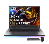 ASUS ROG Strix G18 18" 2.5K 240Hz Gaming Laptop, Intel Ultra 9 275HX, NVIDIA GeForce RTX 5060, 64GB DDR5, 5TB Storage (4TB SSD+1TB Docking Station Set), Backlit Keyboard, Wi-Fi 7, Win 11 Pro, Gray