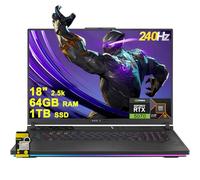 ASUS ROG Strix G18 G814 Gaming Laptop 18" 2.5k (2560x1600) 240Hz (100% DCI-P3, 3ms) AMD 16-core Ryzen 9 9955HX (Beats i9-14900HX) 64GB RAM 1TB SSD GeForce RTX 5070 RGB Backlit WiFi6E Win11 ICP Hub