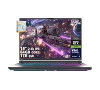ASUS ROG Strix G18 G815 Gaming AI Laptop | 18" 2.5k IPS 240Hz (100% DCI-P3, 500nits) | Intel Core Ultra 9 275HX | 64GB DDR5 1TB SSD | GeForce RTX 5070 | RGB Backlit Wi-Fi 7 Win11 w/DLCA Accessory