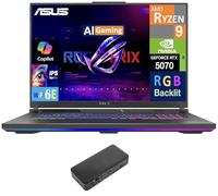 ASUS ROG Strix G18 Laptop 18" 240Hz WQXGA Display (AMD Ryzen 9 8940HX, GeForce RTX 5070 8GB, 32GB DDR5, 4TB PCIe SSD, RGB KB, WiFi 6E, Webcam, Bluetooth 5.4, Win 11 Home) w/USB-C Dock