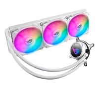 ASUS ROG Strix LC 360 RGB White Edition all-in-one liquid CPU cooler with Aura Sync RGB, and triple ROG 120mm addressable RGB radiator fans