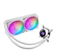 ASUS ROG Strix LC II 240 ARGB White Edition All-in-One Liquid CPU Cooler with Aura Sync, Intel LGA 1700 and AMD AM4/TR4 Support, and 2 x 120mm ROG RGB Addressable Fans, White