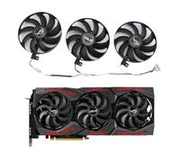 ASUS ROG STRIX RTX 2060 2070 2080 Ti & RX 5600 5700 XT Series Replacement Fan for ASUS Graphics Cards, Air Cooling, 87mm, 7-Pin Graphics Card Cooler, VGA Card Replacement GPU Fan (Full Set (A+B+C))