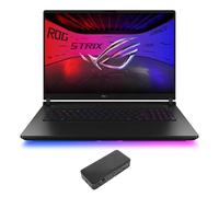 ASUS ROG Strix Scar AI Gaming Laptop 18" 240Hz Mini LED WQXGA Display (Intel Ultra 9-275HX, GeForce RTX 5080 16GB, 64GB DDR5, 2x8TB PCIe SSD (16TB), RGB KB, Win 11 Pro) w/USB-C Dock