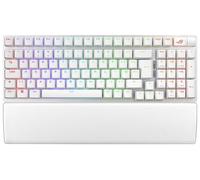 ASUS ROG Strix Scope II 96 Wireless Gaming Keyboard, Tri-Mode Connection, Dampening Foam & Switch-Dampening Pads, Hot-Swappable Pre-lubed ROG NX Snow Switches, PBT Keycaps, RGB-Black, UK Layout, White