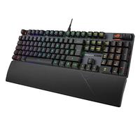 ASUS ROG Strix Scope II RX IP57 Gaming Keyboard Shock Absorbing Foam Red Optical Switches Pre-Lubricated ROG RX PBT Keys, Multifunction Control, Function Keys
