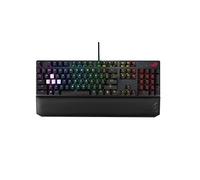 ASUS ROG Strix Scope NX Deluxe 100% Wired Gaming Mechanical Keyboard (ROG NX Red Linear Switches, ABS Keycaps, Wider Ctrl Key, Stealth Key, Wrist Rest, Programmable Macros, Aura Sync RGB) Black