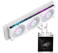 ASUS ROG STRIX SLC IV 360 ARGB LCD WHT, Liquid Heatsink, White | CPU Cooling System, Q-Connector for Installation, Short Tubes, 5.8" IPS LCD Screen, ROG ARGB Fans, Aura Edge