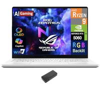 ASUS ROG Zephyrus AI Gaming Laptop 14.0" 120Hz OLED 2.8K Display (AMD Ryzen 9 270, GeForce RTX 5060 8GB, 16GB LPDDR5X, 1TB SSD, RGB KB, WiFi 7, Webcam, Bluetooth 5.4, Win 11 Home) w/USB-C Dock