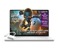 ASUS ROG Zephyrus G14 14" 3K OLED 120Hz OLED Copilot+ Gaming Laptop, AMD Ryzen AI 9 HX 370, 32GB RAM, 1TB SSD, NVIDIA GeForce RTX 5070 Ti 12GB, WiFi7, Win11, Platinum White, w/2TB USB Drive, W/GaLiMu