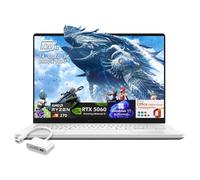 ASUS ROG Zephyrus G14 14" OLED 3K 120Hz Gaming Laptop, AMD Ryzen 9 270, RTX 5060, 16GB LPDDR5X RAM 2TB SSD, WiFi7, Backlit KB, Win11Pro Office Lifetime License, White, w/USB 3.0 Hub, W/GaLiMu