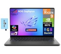 ASUS ROG Zephyrus G14 AI Gaming Laptop 14.0" 120Hz Display (AMD Ryzen 9 270, GeForce RTX 5070 8GB, 32GB LPDDR5X, 4TB PCIe SSD, RGB Keyboard, WiFi 7, Webcam, Win 11 Home) w/DKZ USB Port Expander