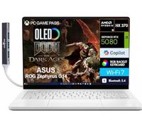 ASUS ROG Zephyrus G14 AI Gaming Laptop 14.0" 120Hz OLED 2.8K Display (AMD Ryzen AI 9 HX 370, GeForce RTX 5080 16GB, 32GB LPDDR5X, 2TB PCIe SSD, RGB KB, Win 11 Pro) w/DKZ USB Port Expander