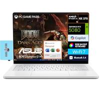 ASUS ROG Zephyrus G14 AI Gaming Laptop 14.0" 2.8K (AMD Ryzen AI 9 HX 370, GeForce RTX 5080 16GB, 32GB LPDDR5X, 2TB PCIe SSD, Win 11 Pro) w/MS 365 Personal, DKZ USB Port Expander