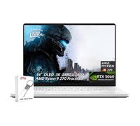 ASUS ROG Zephyrus G14 Gaming Laptop, 14" OLED 3K 120Hz 500nits, AMD Ryzen 9 270, NVIDIA GeForce RTX 5060, Wi-Fi7, Backlit KB, Win11, Platinum White, (16GB RAM 2TB SSD), w/2TB USB Drive, W/GaLiMu