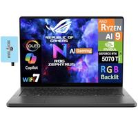 ASUS ROG Zephyrus G14 Latest 2025 AI Gaming Laptop Copilot + PC 14.0" 2.8K OLED 120Hz Display (AMD Ryzen AI 9 HX 370, GeForce RTX 5070 Ti 12GB, 32GB LPDDR5X, 2TB SSD, RGB KB, Win 11 Pro) w/DKZ Hub