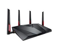 ASUS RT-AC88U Wi-Fi AC3100 AI Mesh Dual-band Router, AiProtection by Trend Micro, 8 Gigabit LAN ports, FREE WTFast game accelerator, Link aggregation, adaptive QoS, ASUS app, Dual-WAN 3G/4G support, Black, Red