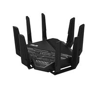 ASUS RT-BE96U BE19000 802.11BE Tri-Band Performance WiFi 7 Extendable Router with 6GHz support, Dual 10G Port, 320Mhz, lifetime internet security , MLO, Multi-RU puncturing , AiMesh Support