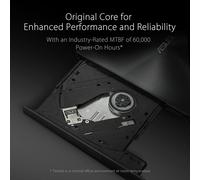 ASUS SDRW-08U9M-U external ultraslim 8X DVD writer, USB Type C + Type A cable, Mac Compatible, 13.9mm Ultraslim, M-DISC support, Disc Encryption, NER
