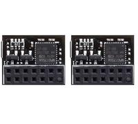 ASUS TPM SPI Modul, Securely Store Keys, Data Passwords, 14-1 Pin, SPI Interface, Nuvoton NPCT750 Chip, One Year Warranty, Black (Pack of 2)