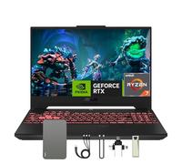 ASUS TUF A15 15.6" FHD 144Hz Gaming Laptop, AMD Ryzen 7-6800H, 32GB DDR5 RAM, 1TB PCIe SSD, GeForce RTX 3050 Ti 4GB, Windows 11 Pro, RGB Backlit Keyboard, Wi-Fi 6, Gray, 128GB Docking Station Set