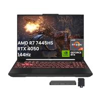 ASUS TUF A16 16" WUXGA 144Hz Gaming Laptop, AMD Ryzen 7 7445HS, GeForce RTX 4050 Graphics, 16GB DDR5, 1TB SSD, RGB Backlit Keyboard, Copilot, Wi-Fi 6, Windows 11 Home, Gray, 1TB Docking Station Set