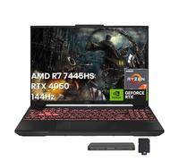 ASUS TUF A16 Gaming Laptop, 16" WUXGA 144Hz Display, AMD Ryzen 7 7445HS, NVIDIA GeForce RTX 4050, 32GB DDR5, 3TB Storage (2TB SSD+1TB Docking Station), Backlit Keyboard, Wi-Fi 6, Win 11 Pro, Gray