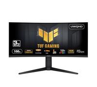 ASUS TUF Gaming 34" Ultra-Wide Curved HDR Monitor (VG34VQEL1A) - 21:9, UWQHD (3440 x 1440), 100Hz, Extreme Low Motion Blur, FreeSync, 1ms, DisplayPort, HDMI, USB, Tripod Socket, Height Adjustable