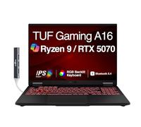 ASUS TUF Gaming A16 AI Gaming Laptop 16.0" 165Hz IPS WUXGA Display (AMD Ryzen 9 270, GeForce RTX 5070 8GB, 32GB DDR5, 8TB PCIe SSD, RGB KB, WiFi 6E, Webcam, Win 11 Home) w/DKZ USB Port Expander