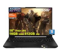 ASUS TUF Gaming A16 Laptop | 16"" FHD+ 165Hz 100% sRGB | AMD 8-core Ryzen 7 7735HS | 16GB DDR5 512GB SSD | Radeon RX7700S 8GB Graphic (>RTX4060) | Backlit USB-C USB4 Win11Pro + HDMI Cable, Black