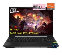 Asus TUF Gaming A16 Laptop | 16" FHD+ 165Hz 7ms | AMD 8-core Ryzen 7 7735HS| 64GB DDR5 2TB+2TB SSD | Radeon RX7600S 8GB Graphics (>RTX 4060) | Backlit USB-C USB4 Fast Charging Win11+