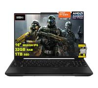 ASUS TUF Gaming A16 Laptop 16" WUXGA 165Hz 100% sRGB AMD 8-core Ryzen 7 7735HS 32GB RAM 1TB SSD Radeon RX 7700S 8GB (>RTX4060) Backlit USB4 Fast Charge AI Noise Cancelation Win11 w/ICP Accessory