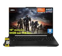 ASUS TUF Gaming A16 Laptop 16" WUXGA 165Hz 100% sRGB AMD 8-core Ryzen 7 7735HS 64GB DDR5 1TB SSD Radeon RX 7700S (>RTX4060) Backlit USB4 AI Noise Cancelation Win11Pro w/ICP Accessory