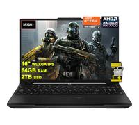 ASUS TUF Gaming A16 Laptop 16" WUXGA 165Hz 100% sRGB AMD 8-core Ryzen 7 7735HS 64GB RAM 2TB SSD Radeon RX 7700S 8GB (>RTX4060) Backlit USB4 Fast Charge AI Noise Cancelation Win11 w/ICP Accessory