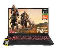 ASUS TUF Gaming A16 Laptop 16" WUXGA IPS 144Hz AMD 6-core Ryzen 7 7445HS 16GB RAM 512GB SSD GeForce RTX 4050 (Up to 194 AI Tops) RGB Backlit USB4 Two-Way AI Noise Cancelation Win11 ICP Hub