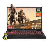 ASUS TUF Gaming A16 Laptop 16" WUXGA IPS 144Hz AMD 6-core Ryzen 7 7445HS 32GB RAM 2TB SSD GeForce RTX 4050 (Up to 194 AI Tops) RGB Backlit USB4 Two-Way AI Noise Cancelation Win11 ICP Hub