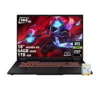 ASUS TUF Gaming A18 Gaming Laptop | 18" WUXGA IPS 144Hz | AMD 8-Core Ryzen 7 260 | 64GB DDR5 1TB SSD | NVIDIA GeForce RTX 5060 (572 AI Tops) | Backlit Keyboard USB 4 Win11 w/DLCA Accessory