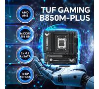 ASUS TUF GAMING B850M-PLUS DDR5 256GB PCIe 4.0 Socket AM5 AMD B850 Support Ryzen 9850X3D/9800X3D/7800X3D/9900X/9600X/9700X