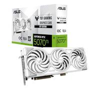 ASUS TUF Gaming GeForce RTX 5070 Ti 16GB GDDR7 BTF White OC Edition Graphics Card (NVIDIA DLSS 4, 3,125-Slot, PCIe 5.0, 3X DisplayPort 2.1b, 2X HDMI 2.1b, GC-HPWR, White, TUF-RTX5070TI-O16G-BTF-WHITE)