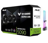 ASUS TUF Gaming GeForce RTX 5090 Triple Fan GPU, 32GB GDDR7, 3352 AI Tops, 28 Gbps, 512-bit, DLSS 4, AI Content Creation, Local LLM Inference, DP 2.1b x3, HDMI 2.1b x2, with GPU Holder