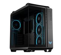 ASUS TUF GAMING GT502 Horizon TG ARGB BLACK,Double Chassis with Panoramic Design and Glass Panel, 4 Pre-Installed ARGB Fans, High-Speed USB-C Port, Mountable without Tools, Black