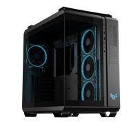 ASUS TUF GAMING GT502 Horizon TG ARGB BLACK,Double Chassis with Panoramic Design and Glass Panel, 4 Pre-Installed ARGB Fans, High-Speed USB-C Port, Mountable without Tools, Black