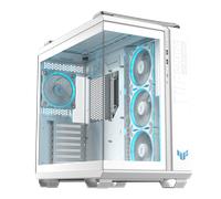 Asus TUF Gaming GT502 Horizon ARGB Case w/ Glass Front & Side ATX Dual Chamber Modular Design 4x ARGB Fans USB-C 20Gbps Carry Handles White
