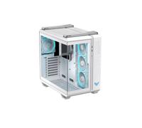 Asus TUF Gaming GT502 Horizon ARGB Case w/ Glass Front & Side ATX Dual Chamber Modular Design 4x ARGB Fans USB-C 20Gbps Carry Handles White