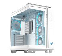 Asus TUF Gaming GT502 Horizon ARGB Case w/ Glass Front & Side ATX Dual Chamber Modular Design 4x ARGB Fans USB-C 20Gbps Carry Handles White