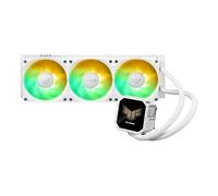 Asus TUF Gaming LC III 360 ARGB LCD Liquid CPU Cooler, 360mm Radiator, Customisable 2.8" LCD, 3x ARGB PWM Fans, White